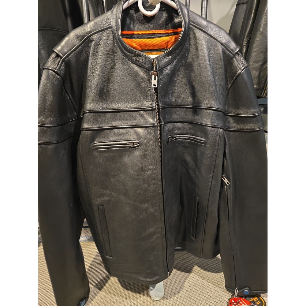 Daniel Smart DS701 Enforcer V2 Men's Leather Motorcycle Jacket Sz 3XL